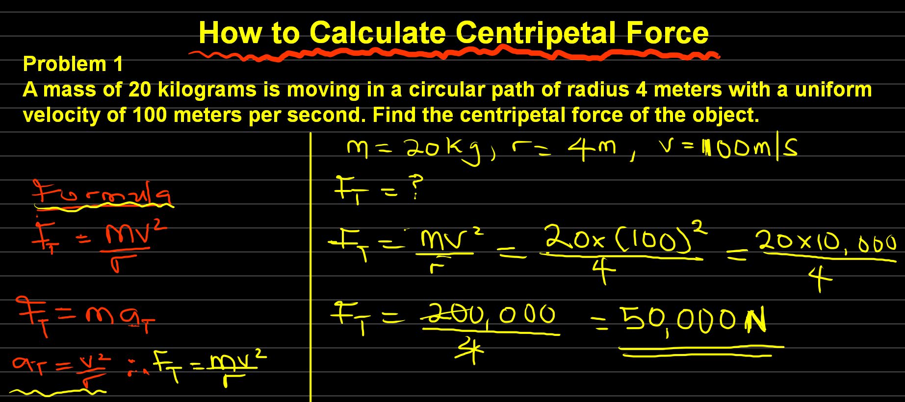 How To Calculate Centripetal Force