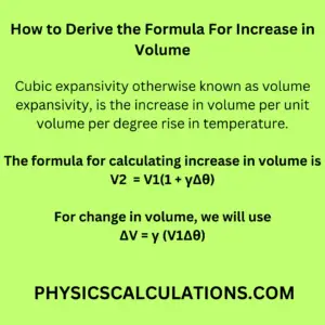 How to Derive the Formula For Increase in Volume