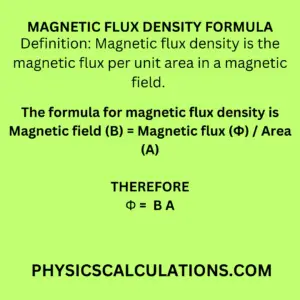 Magnetic Flux Density Formula