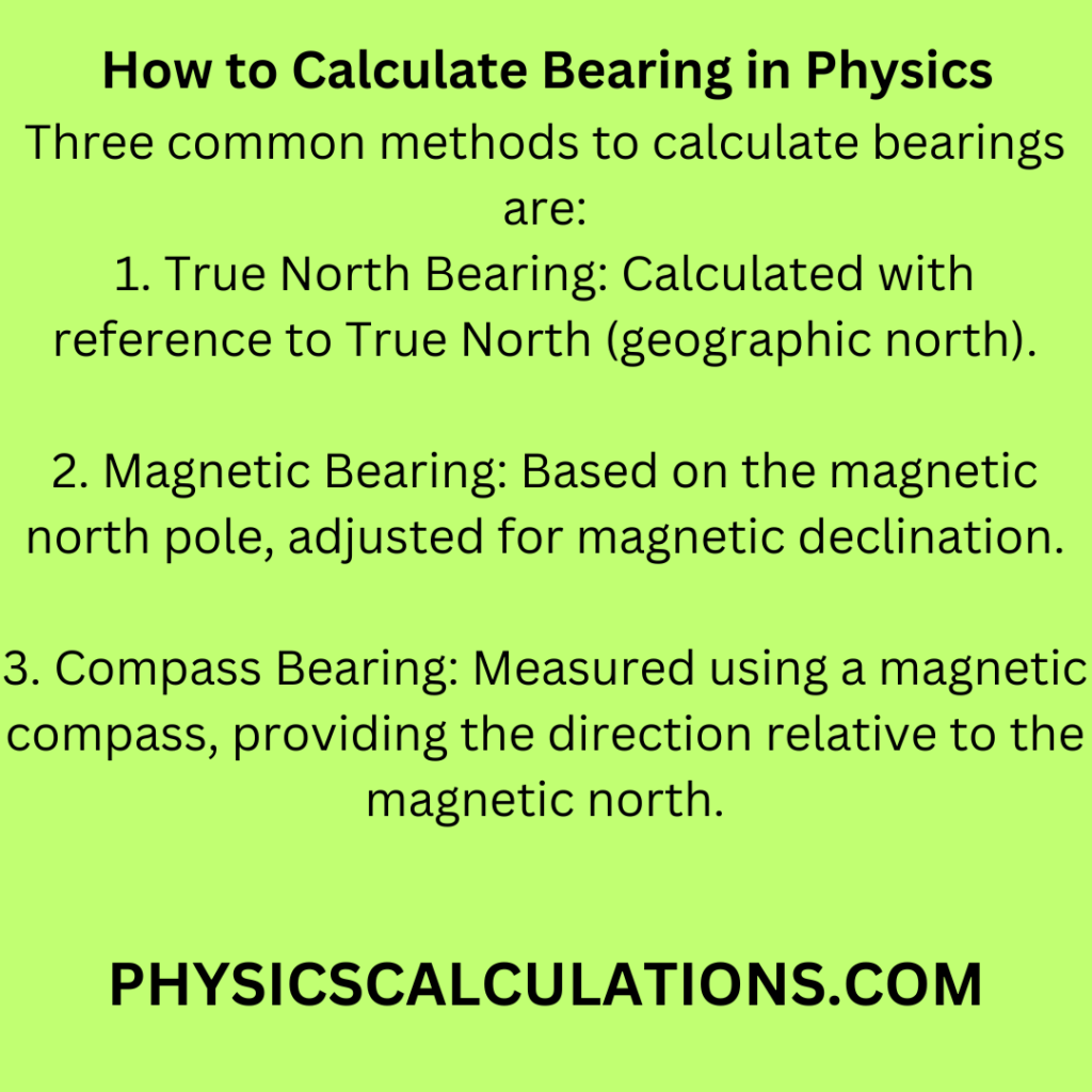 How to Calculate Bearing in Physics