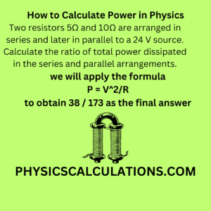 How to Calculate Power in Physics