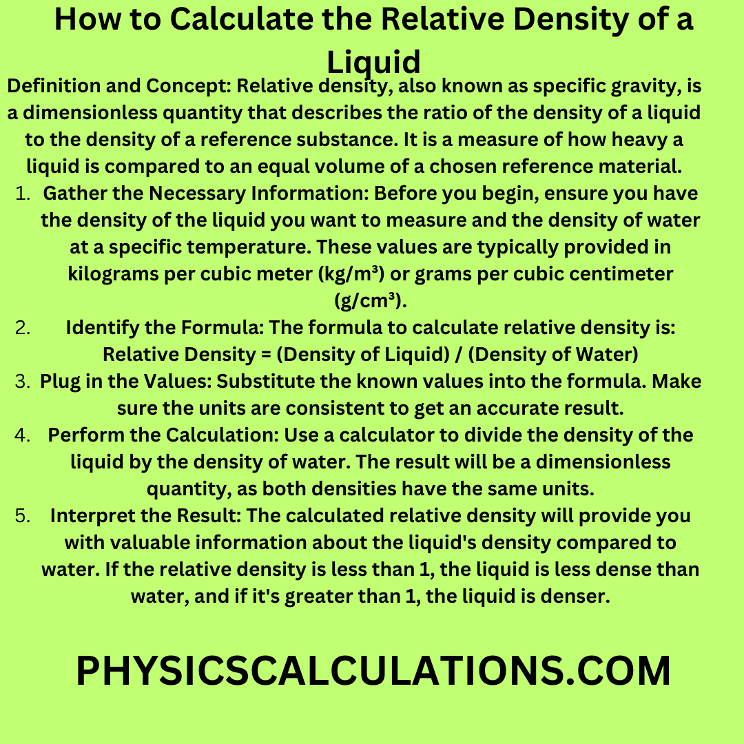 how-to-calculate-the-relative-density-of-a-liquid