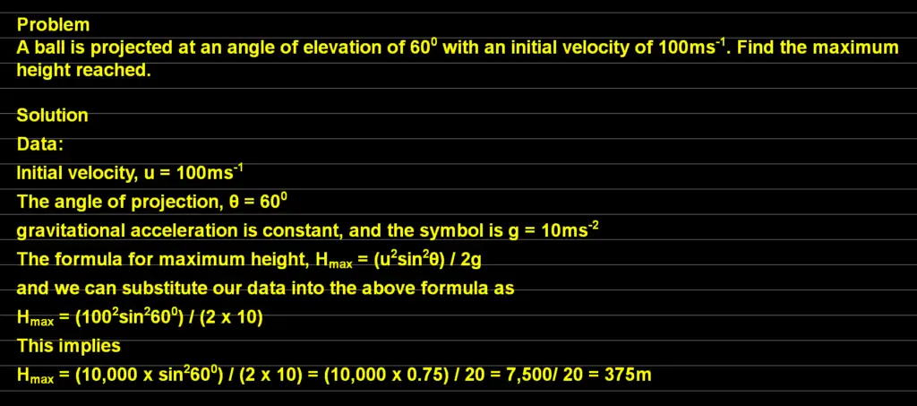 How To Find Maximum Height