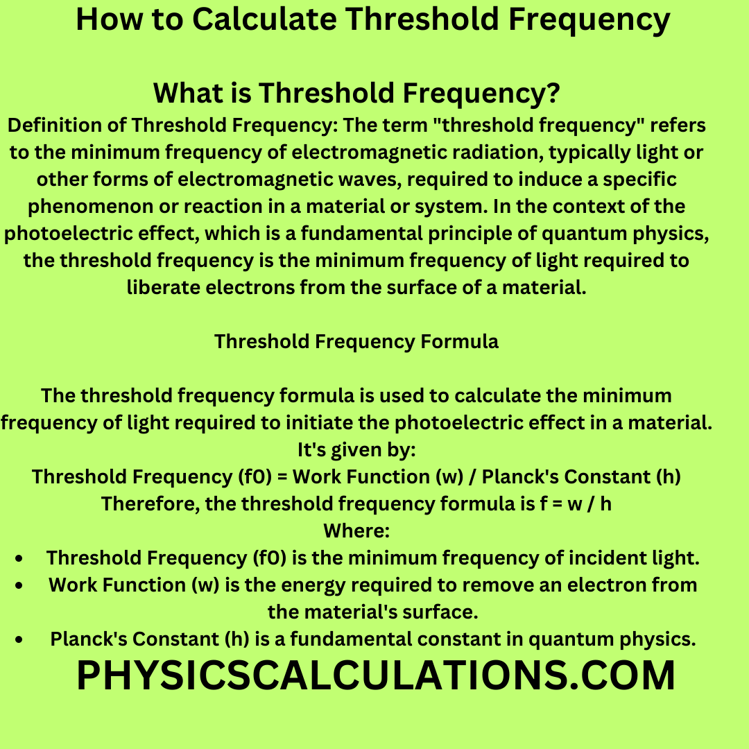 how-to-calculate-threshold-frequency