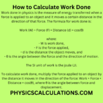 How to Calculate Work Done