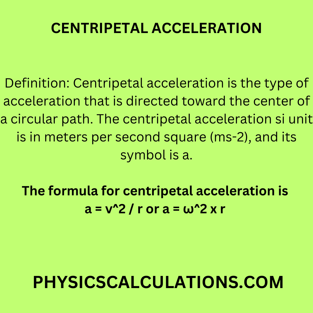 centripetal acceleration
