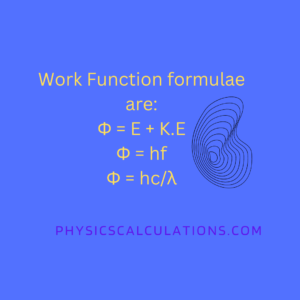 Work function formula: how to calculate work function of a metal