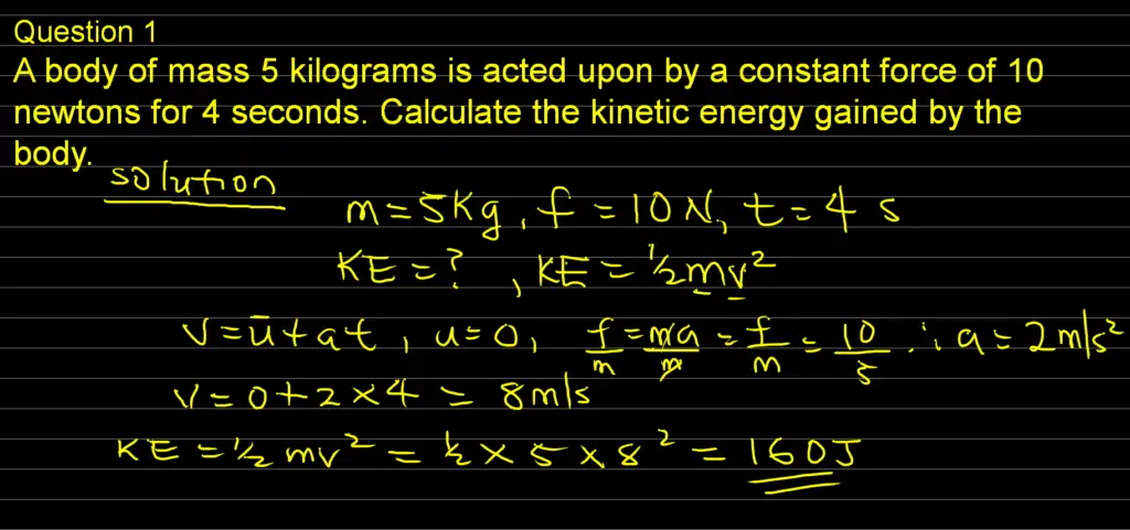 HOW TO CALCULATE KINETIC ENERGY