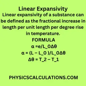 Linear Expansivity: Definition and Calculations