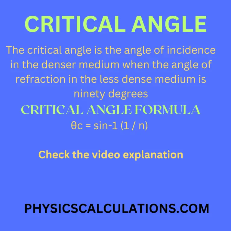 what-is-critical-angle-and-its-formula