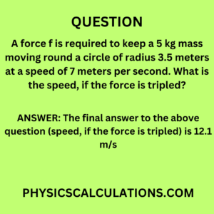 A force f is required to keep a 5kg mass