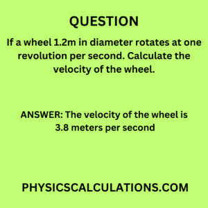 If a wheel 1.2m in diameter