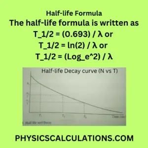 Half-life Formula