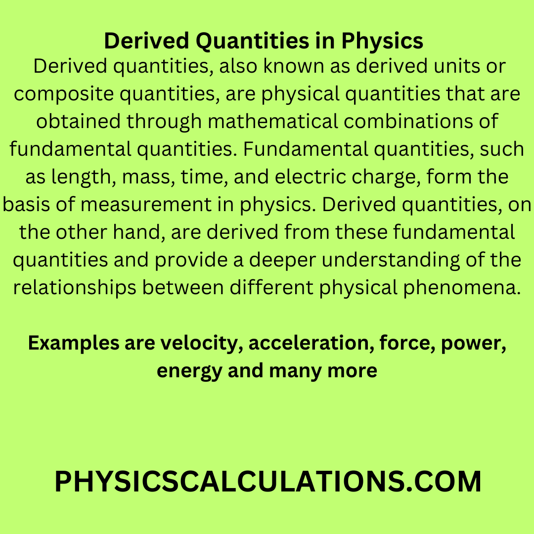 what-are-derived-quantities-in-physics