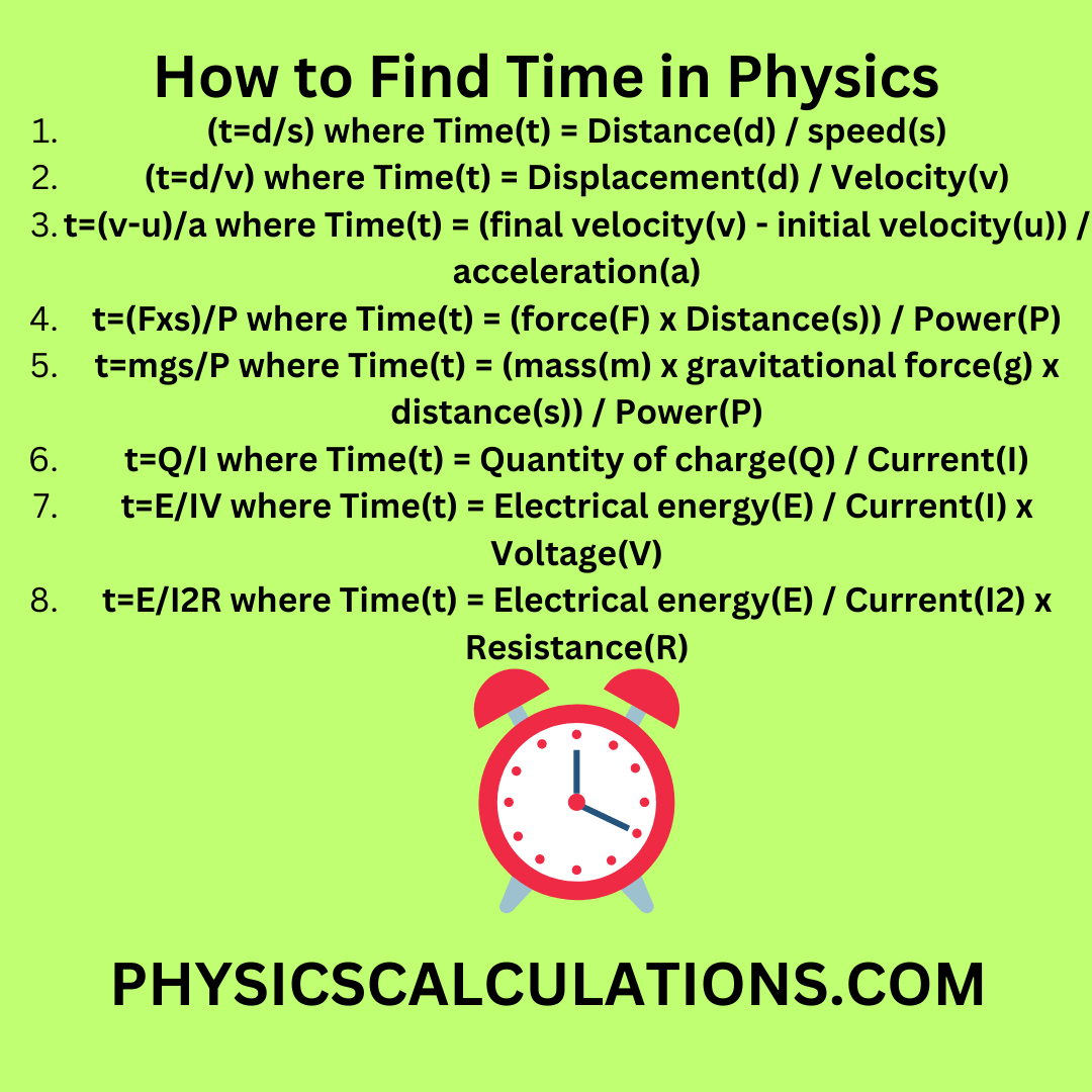 How To Find Time In Physics