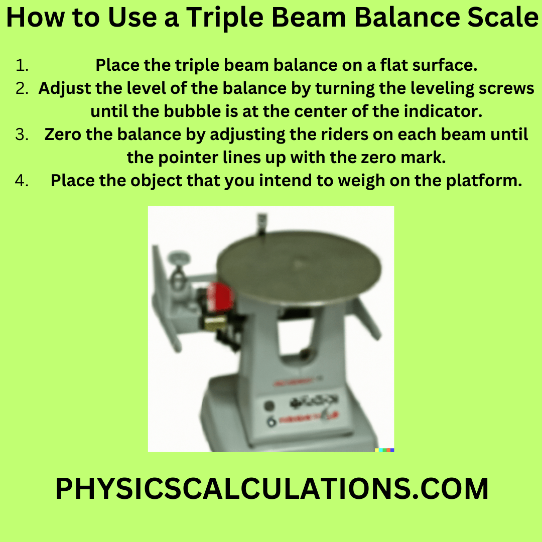 How To Use Triple Beam Balance Scale