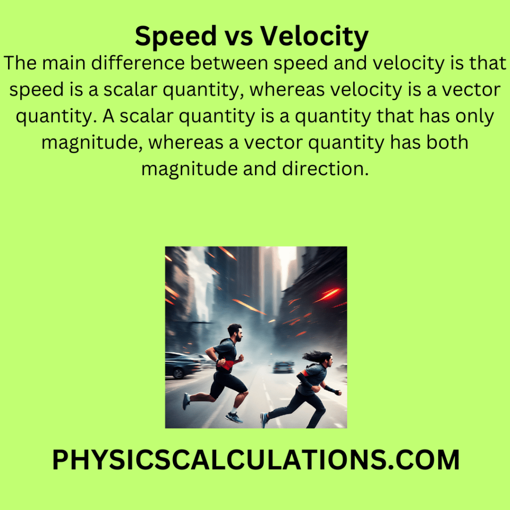 Speed Vs Velocity Understanding The Difference