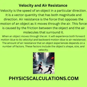Velocity and Air Resistance 