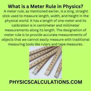 What is a Meter Rule in Physics