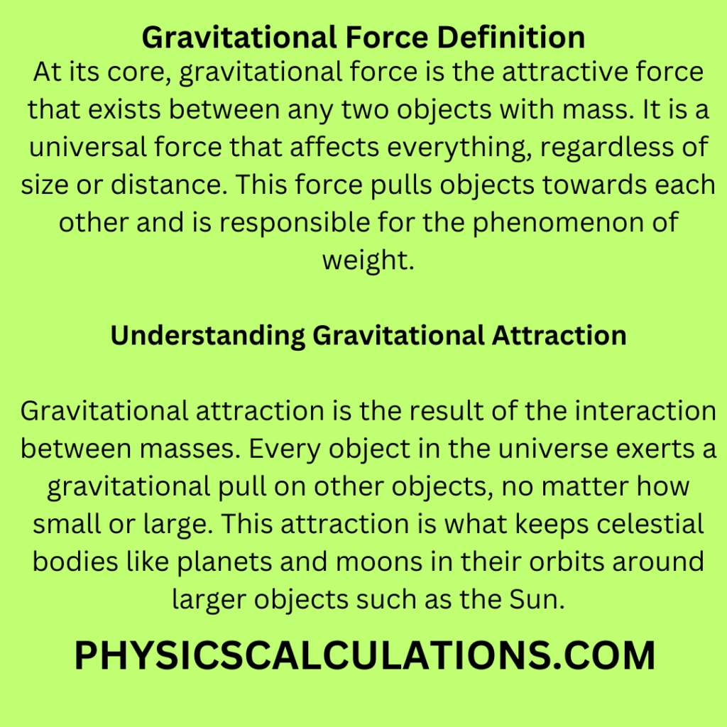 Gravitational Force Definition 8112