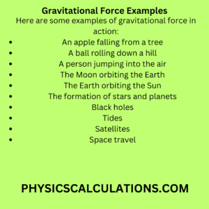 Gravitational Force Examples
