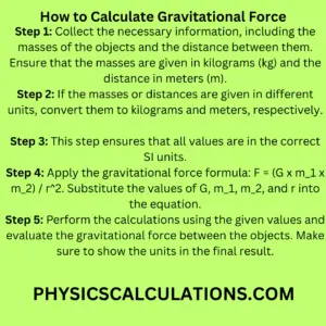 How to Calculate Gravitational Force