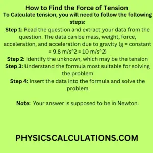 How to Find the Force of Tension