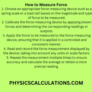 How to Measure Force