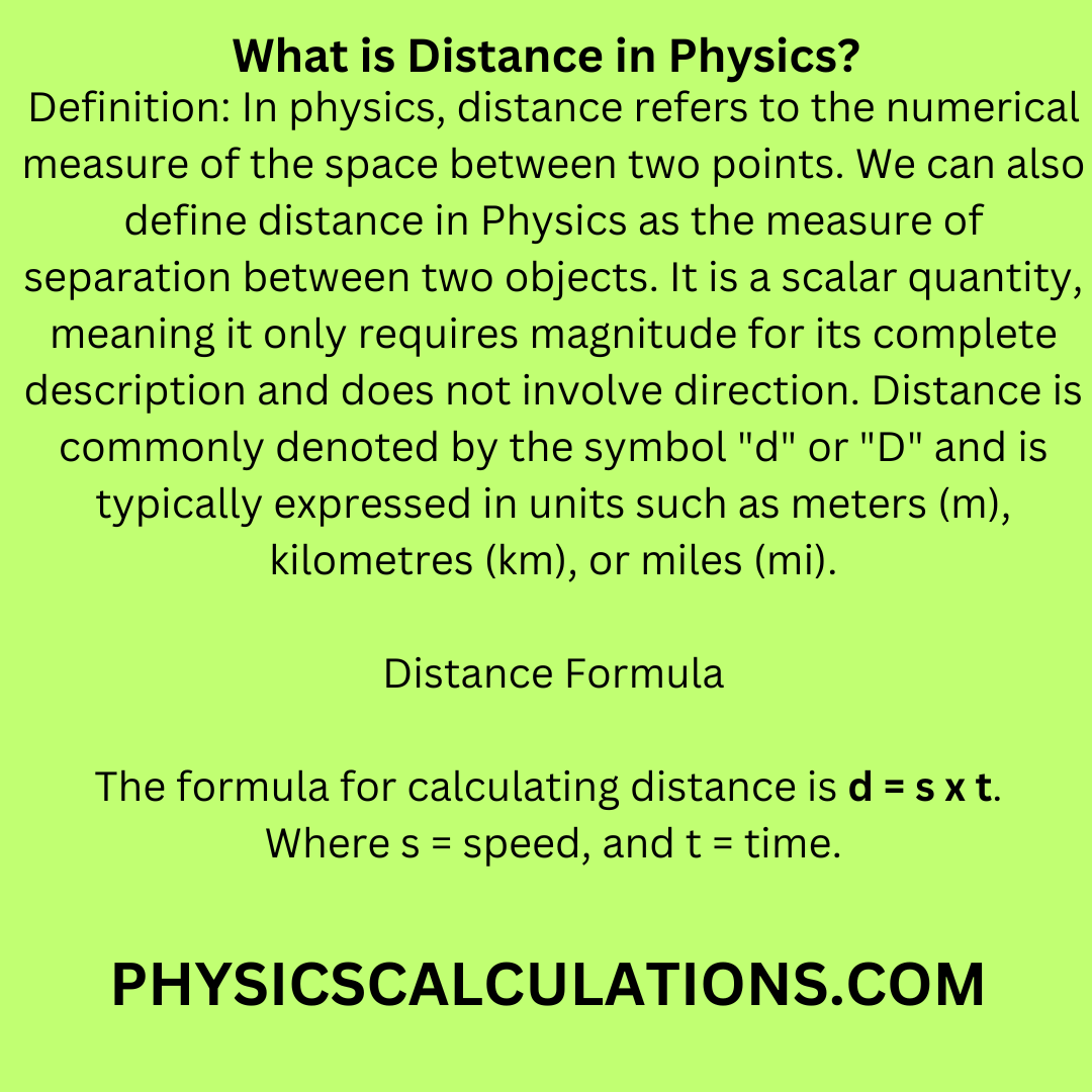 What is Distance in Physics?