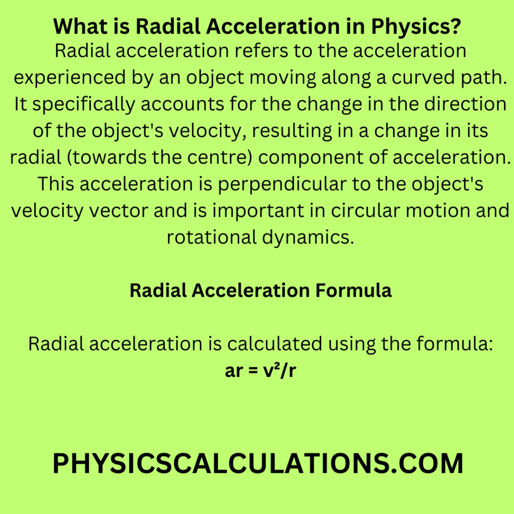 Radial Acceleration in Physics