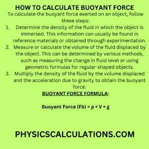 How to Calculate Buoyant Force