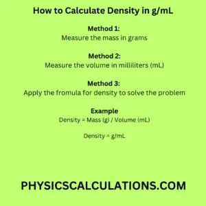 How to Calculate Density in g/mL