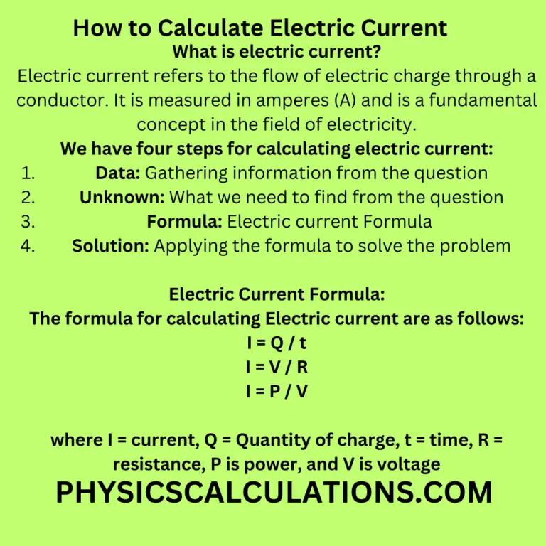 How to Calculate Electric Current