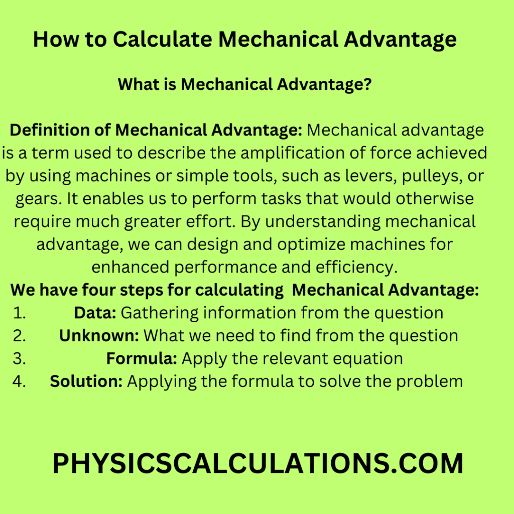 How to Calculate Mechanical Advantage