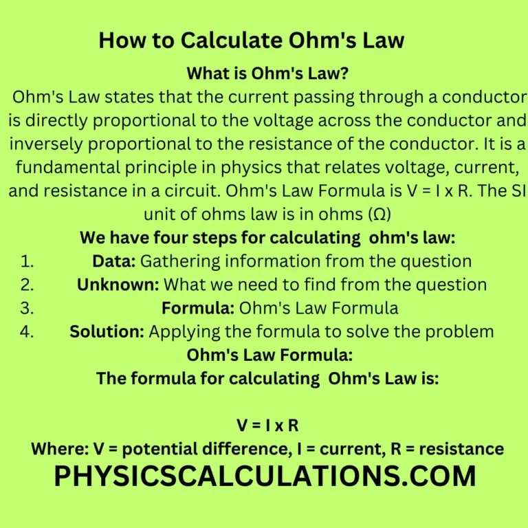 Ohm's Law Definition, Formula, and Solved Problems