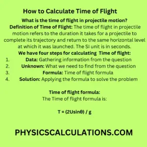 How to Calculate Time of Flight
