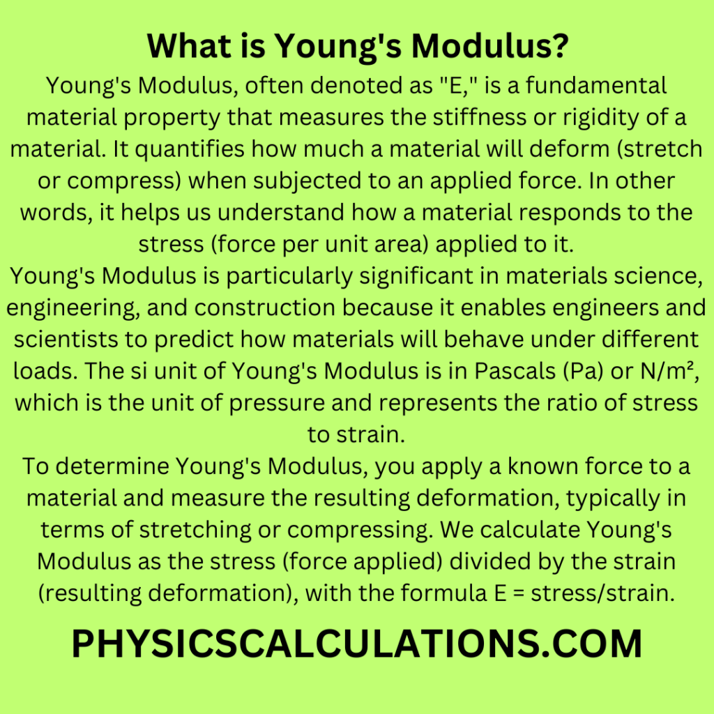 What is Young's Modulus?